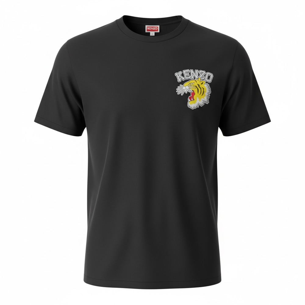 Kenzo Paris Black Tiger Logo Men's Small T-Shirt $175 Retail Streetwear Skater